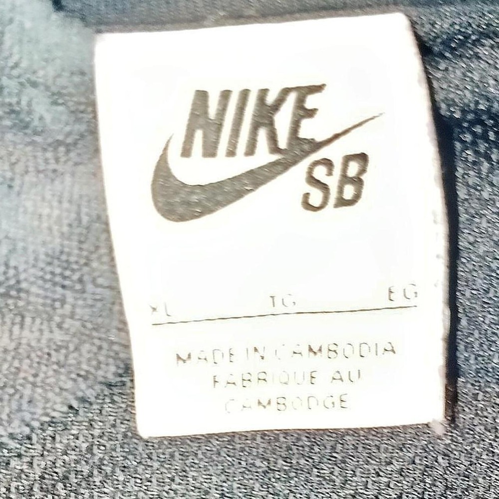 Nike SB Mens XL Full Zip Hoodie Black Gray Velour Skateboarding Y2K Sweatshirt